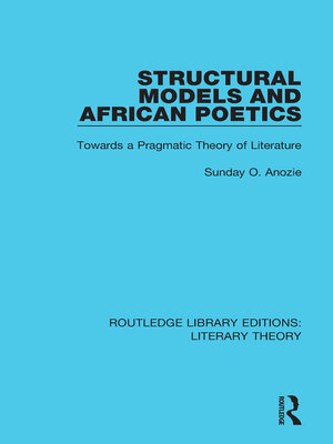 cover image of Structural Models and African Poetics